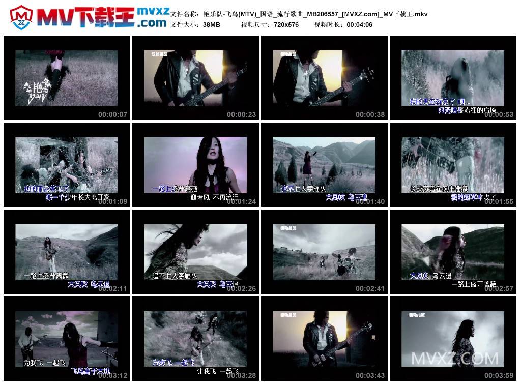 艳乐队-飞鸟(MTV)_国语_流行歌曲_MB206557